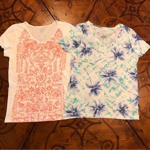 2 Women’s V-Neck T-Shirts